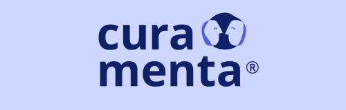 Curamenta Symbol vor hellblauem Hintergrund